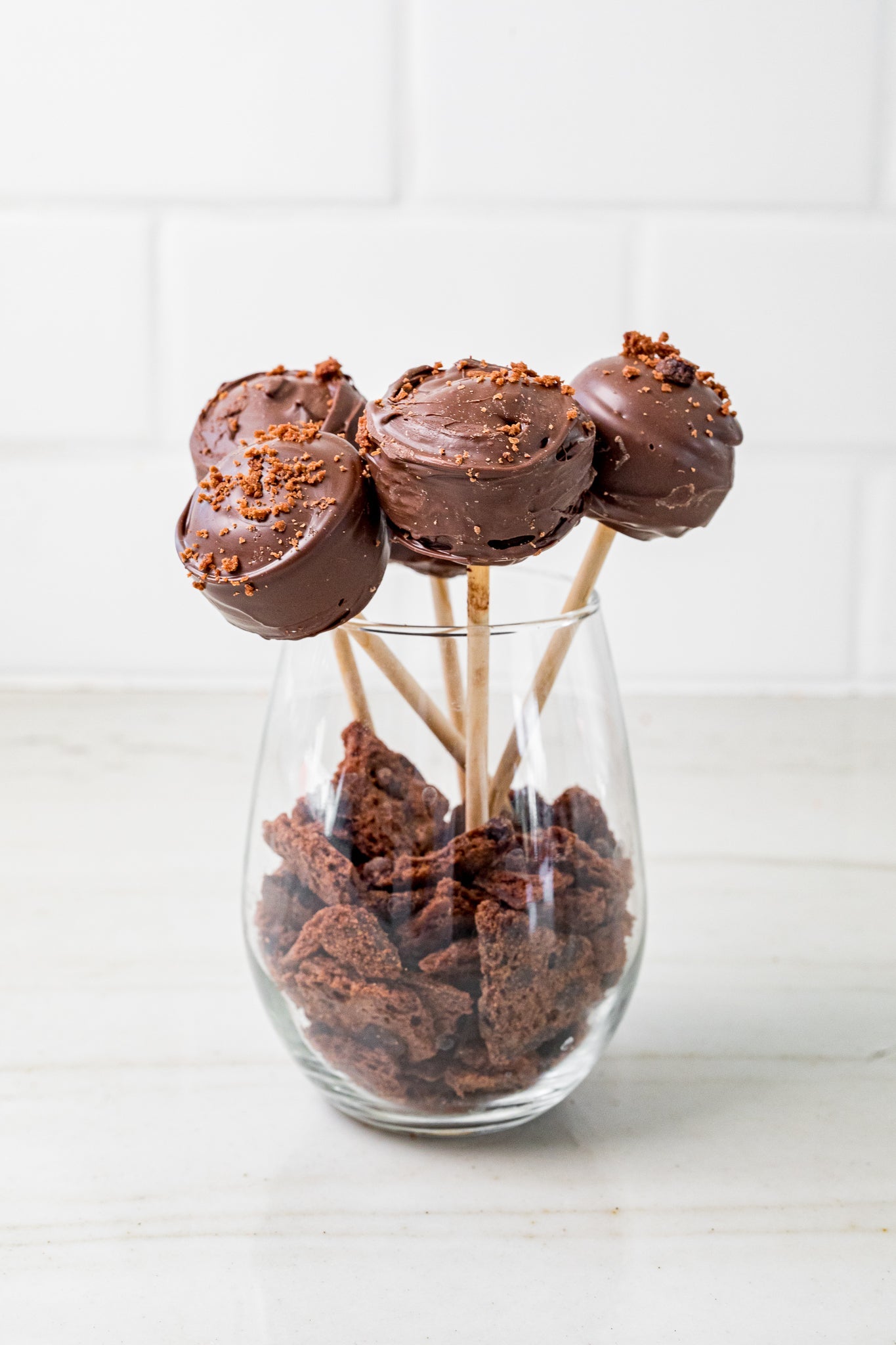 Double Chocolate Brownie Pops