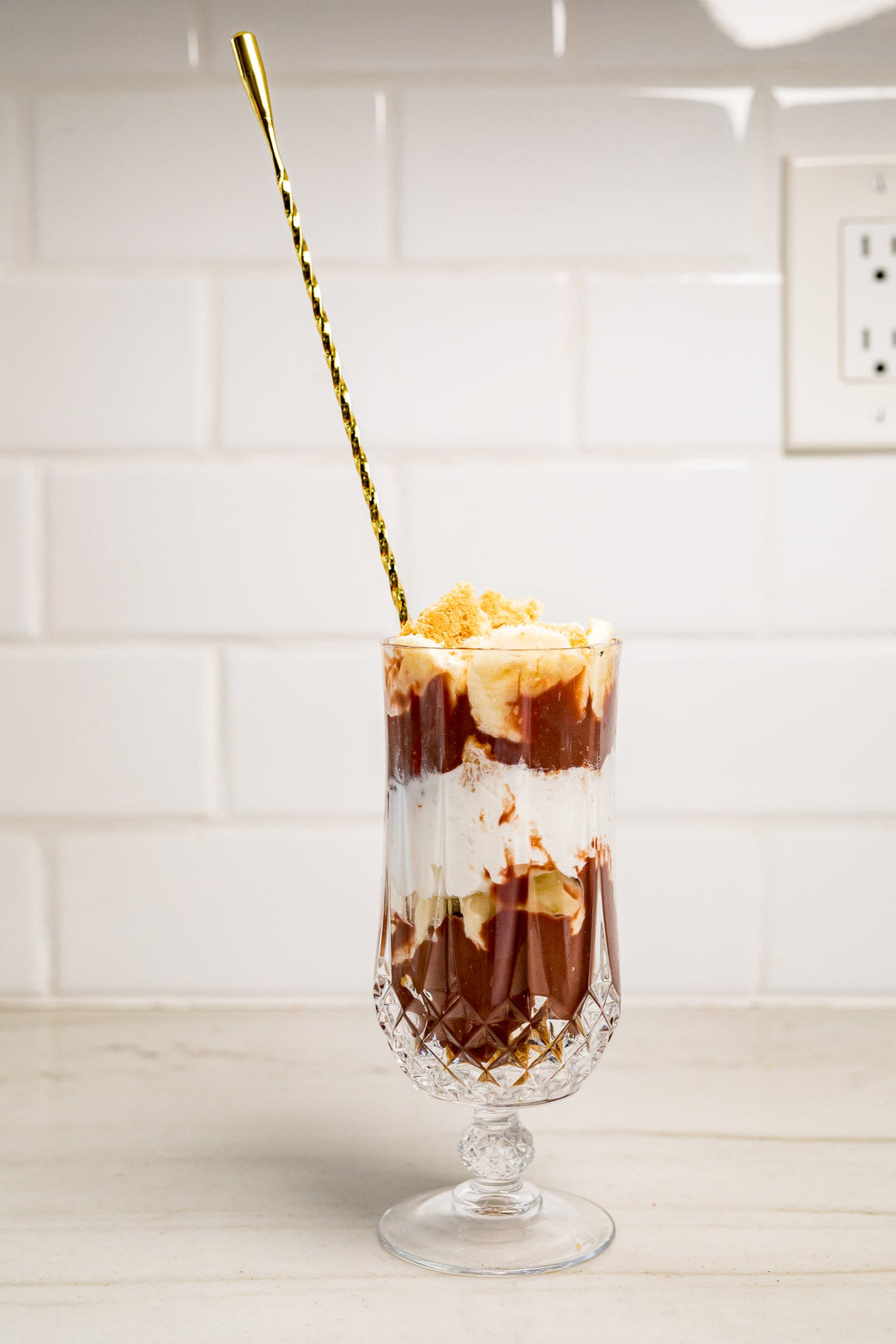 Blondie Chocolate Banana Pudding Parfait