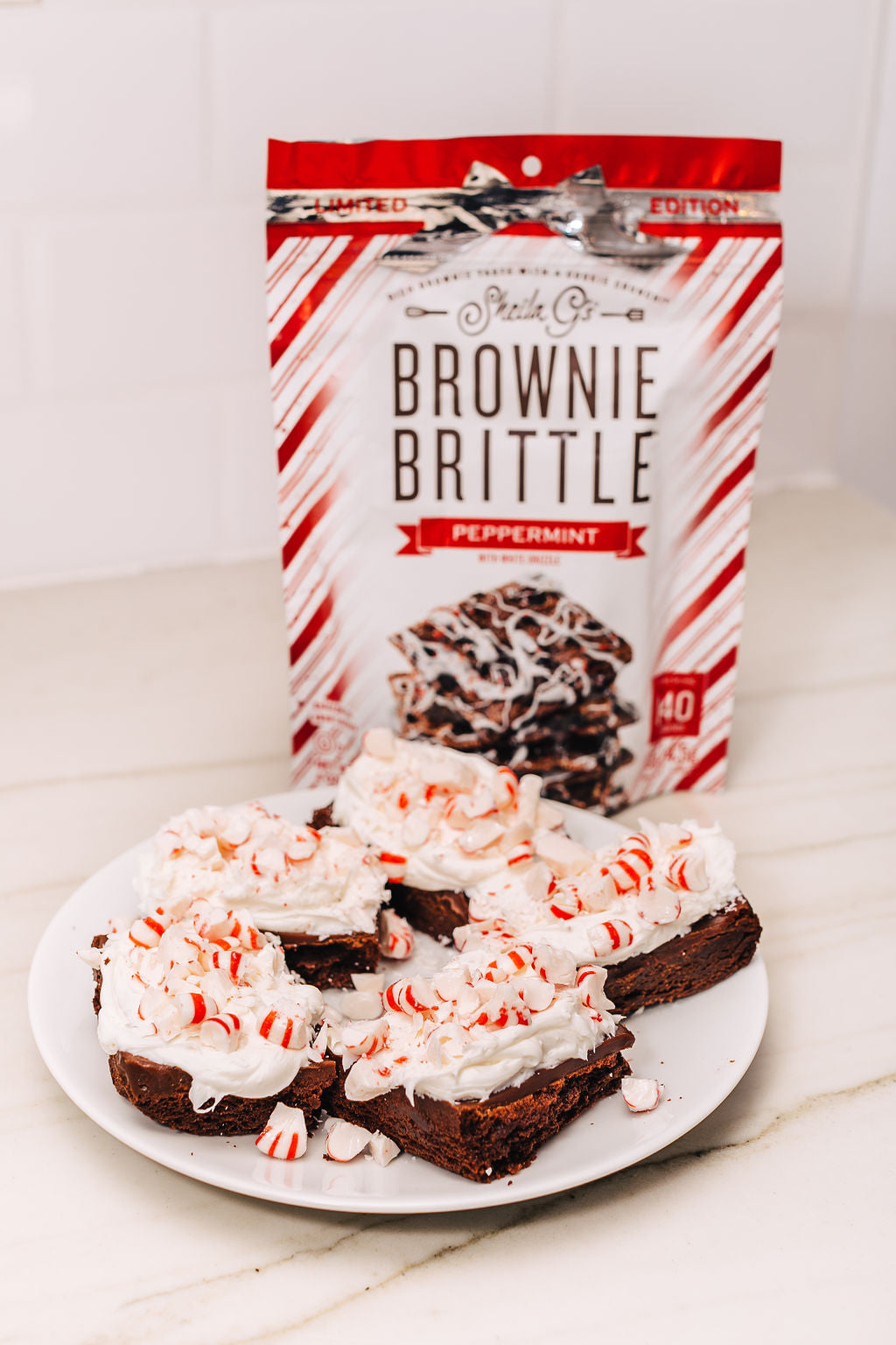 Peppermint Frosted Brownies