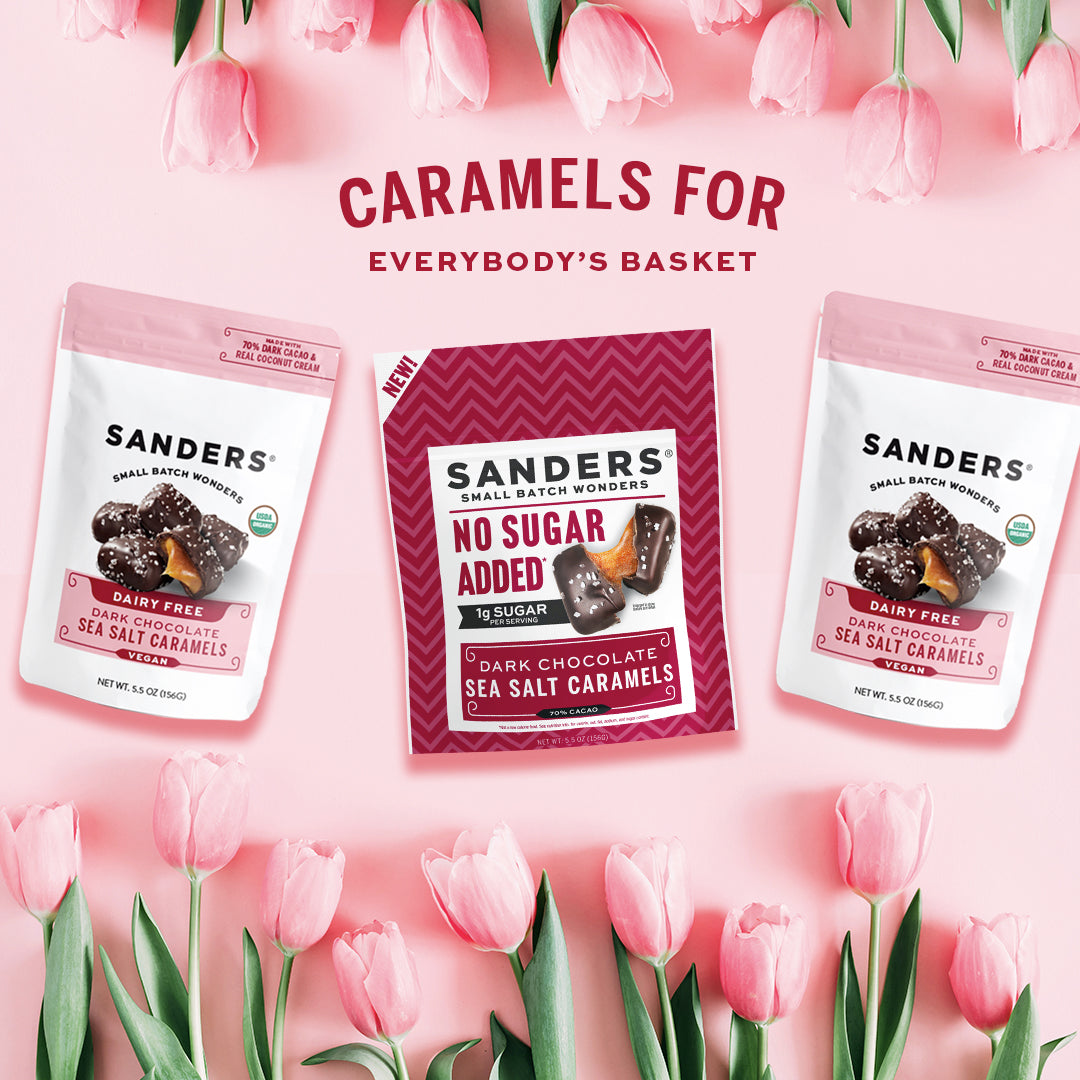 Sanders No Sugar Added Dark Chocolate Sea Salt Caramels