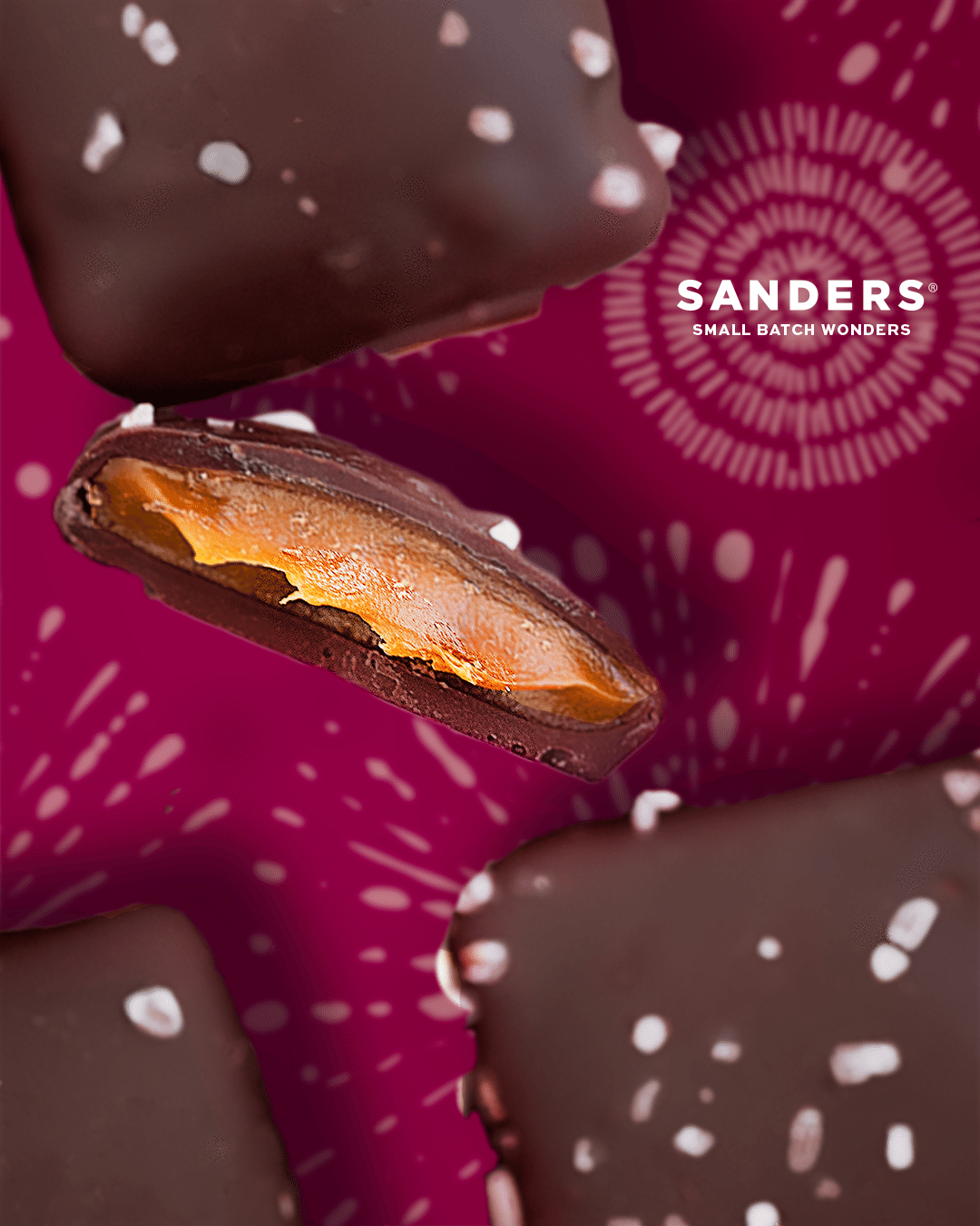 Sanders Dark Chocolate Sea Salt Caramel Thins Tub