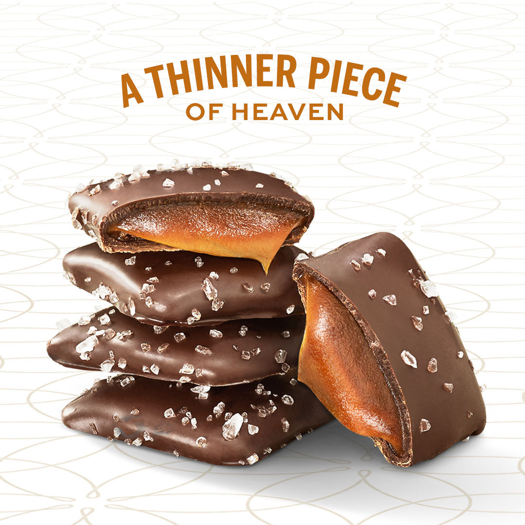 Sanders Milk Chocolate Sea Salt Caramel Thins Tub