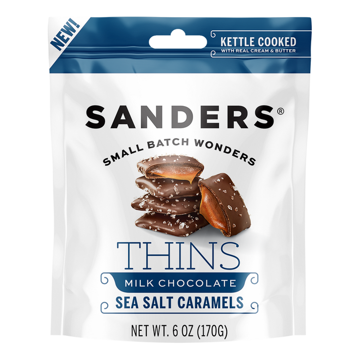 Sanders Milk Chocolate Sea Salt Caramel Thins