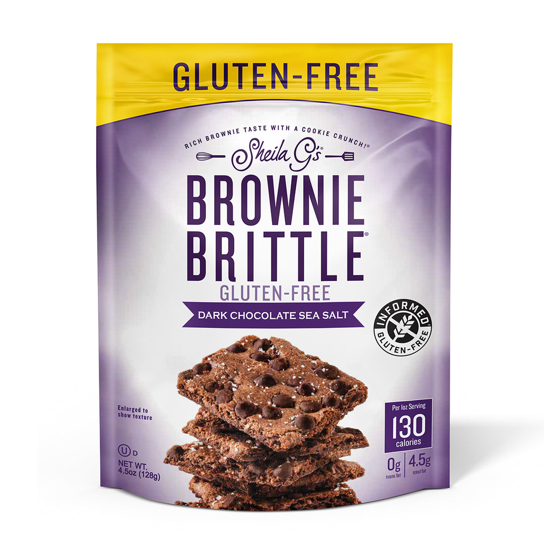 Gluten Free Dark Chocolate Chip Sea Salt Brownie Brittle - 4.5oz Pouch