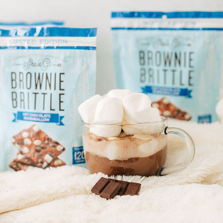 Hot Chocolate Marshmallow Brownie Brittle - 4oz Pouch
