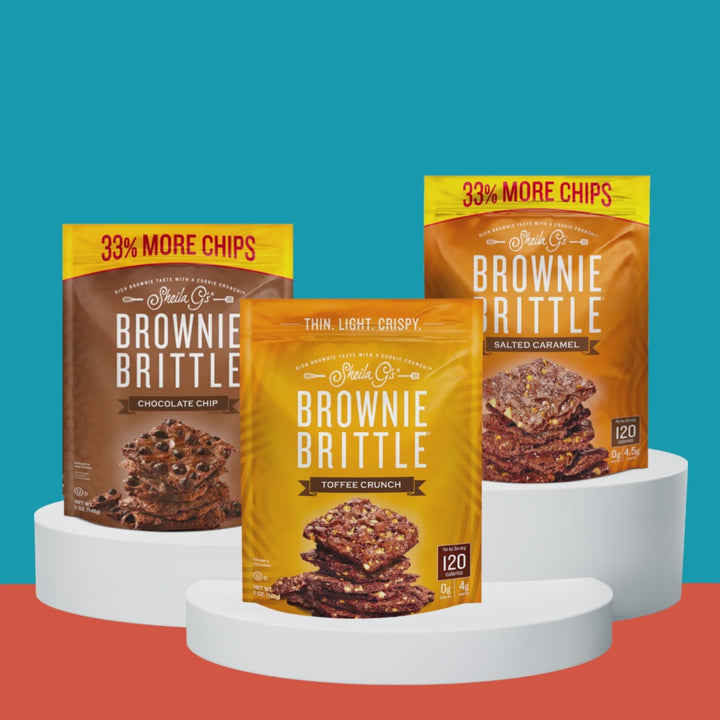 Video of Toffee Crunch Brownie Brittle - 2.75oz (8ct box)