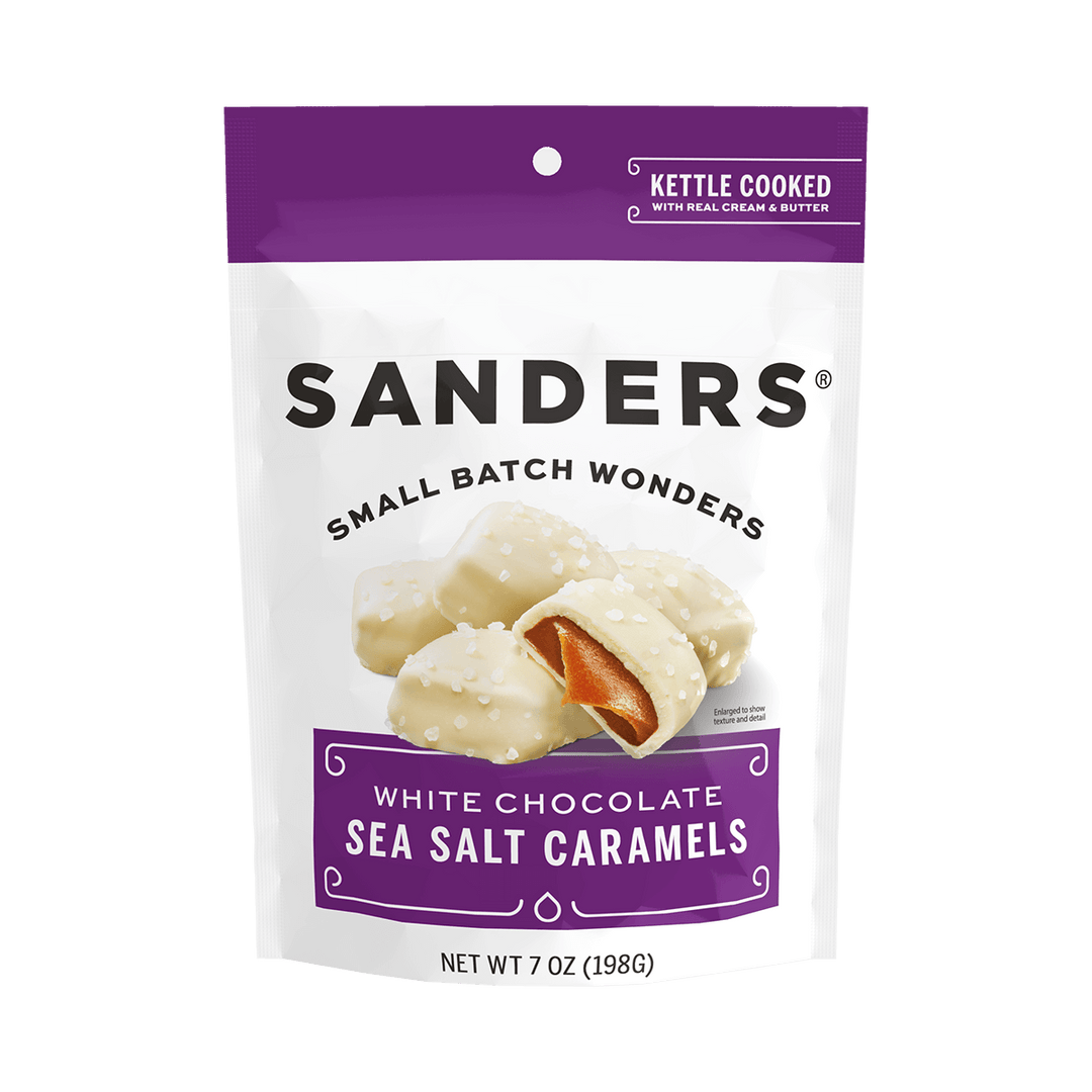 White Chocolate Sea Salt Caramels 7 oz. Pouch